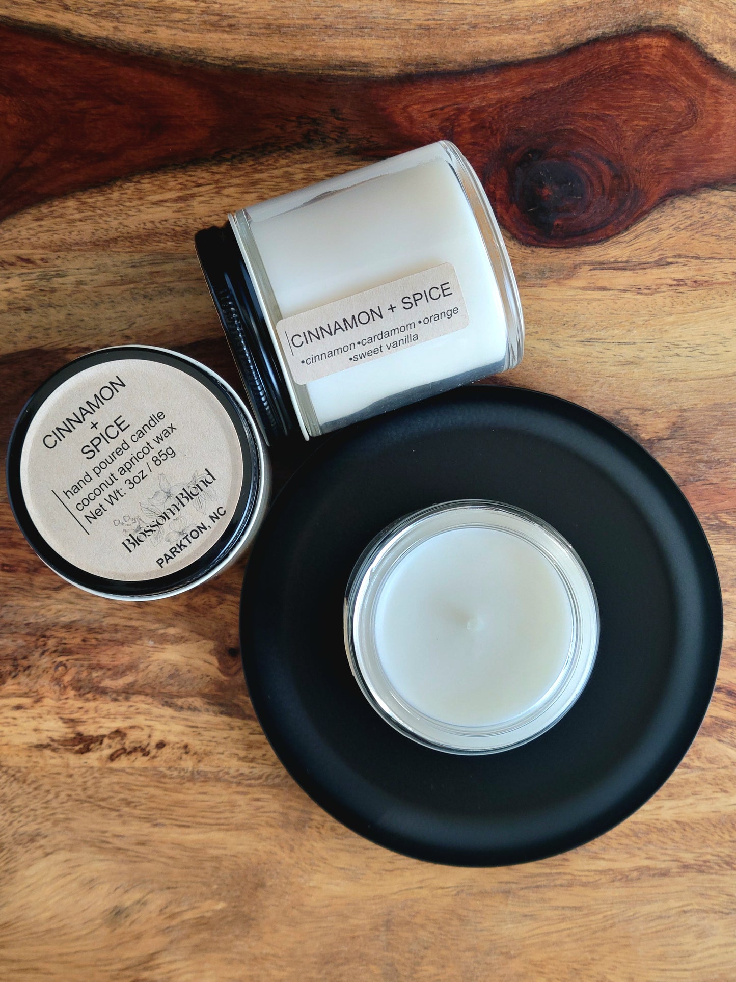 Cinnamon + Spice Coconut Apricot Wax Candle